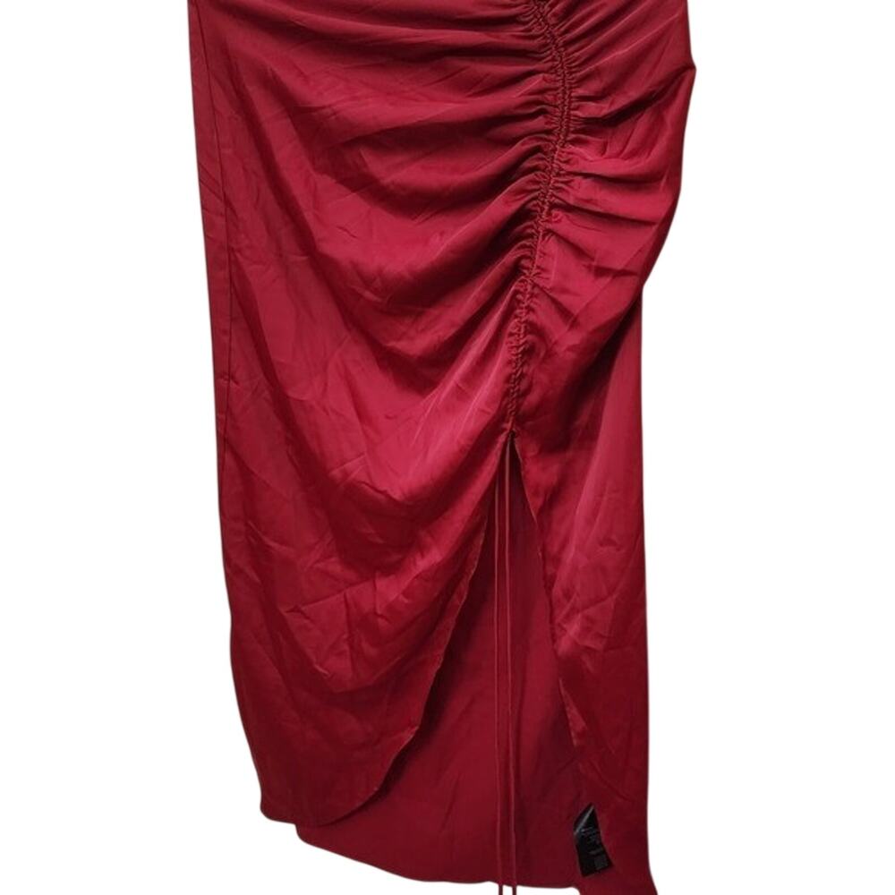 Free People Size 6 Elegant Red Ruched Skirt